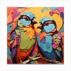 Birds On A Branch Canvas Print