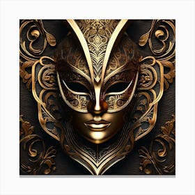 Gold Mask Canvas Print