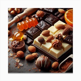 White and black chocolate 2 Canvas Print