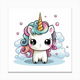 Unicorn Kawaii 12 Canvas Print