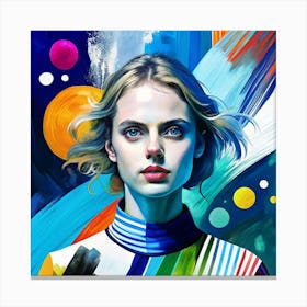 Girl With Blue Eyes Canvas Print