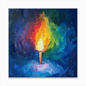 Rainbow Flame Canvas Print