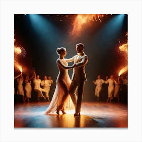 Dancers In Flames 6 Canvas Print
