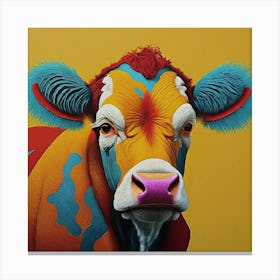 Colorful Cow Canvas Print
