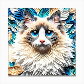 Feline Cat Creative Artwork Illustration 7 Canvas Print