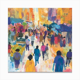 Market Stalls Canvas Print