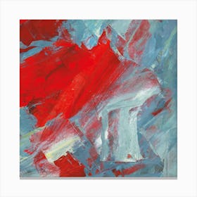 Red And Blue Abstract Paint Canvas Print