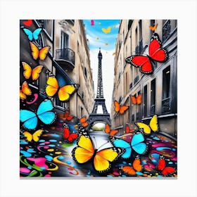 Paris Butterflies Canvas Print