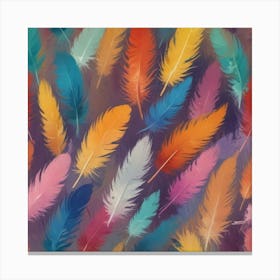 Colorful Feathers 14 Canvas Print