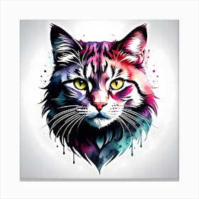 Colorful Cat 14 Canvas Print