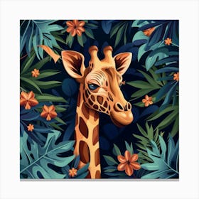 Jungle Giraffe (1) Canvas Print