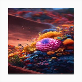 Flowers In The Sky Canvas Print