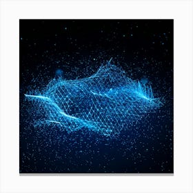 Abstract Blue Cloud Canvas Print