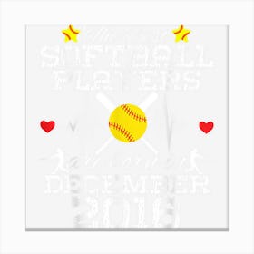 8 Year Old Birthday In December 2016 Best Softball Players Canvas Print