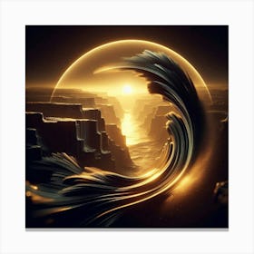 Wave In The Ocean Canvas Print