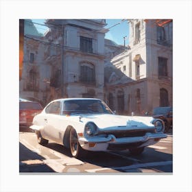 Car In A City 3 Canvas Print