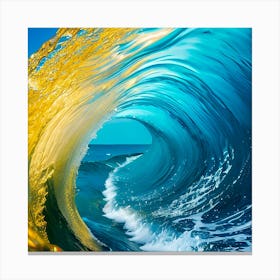 Optical Illusion Reverse Ocean Wave Canvas Print