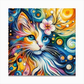 Cat Painting Canvas Print