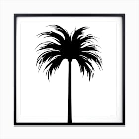 Black Palm Trees in a Surreal Forest Canvas Print