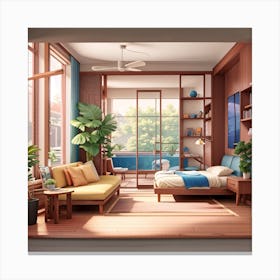 Bedroom Interior Design Canvas Print