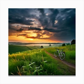 Country Rural Nature Grass Sunset Still Life Storm Fog Agriculture Forest Summer Crop Me (3) Canvas Print