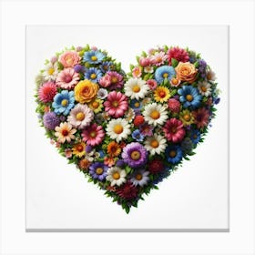 Heart Of Flowers 1 Canvas Print