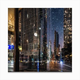 Night In New York City Canvas Print