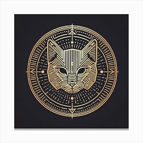 Cat In The Circle Canvas Print