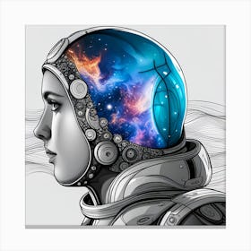 Space Woman Canvas Print