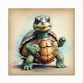 Cute Turtle 2 Canvas Print