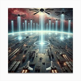 Shadow Pulse Array Deployment Canvas Print