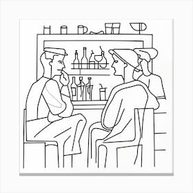 Bar At Night Canvas Print