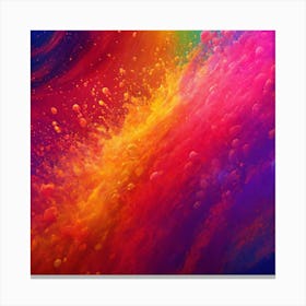 Colorful ink splash Canvas Print