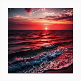 Sunset At The Beach 281 Canvas Print
