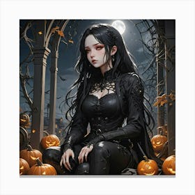 Halloween Girl Canvas Print