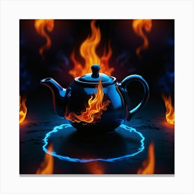 Teapot On Fire 1 Canvas Print