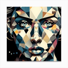 Geometric Womans Face Canvas Print