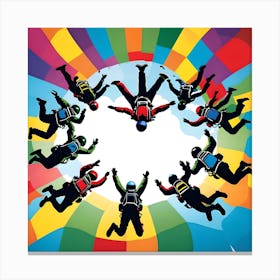 FREE FORM SKY DIVING Canvas Print