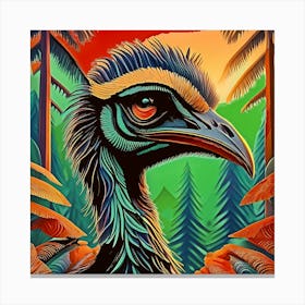 Emus head Canvas Print