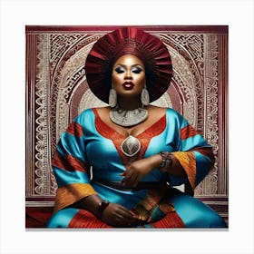 African Woman In Traditional Dress Canvas Print