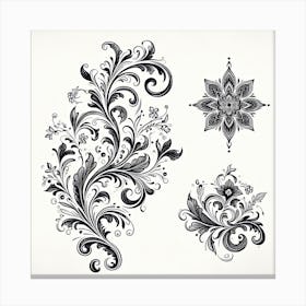 Ornate Floral Design 1 Canvas Print