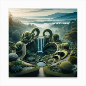 Waterfall Garden Canvas Print