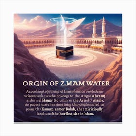 Origin Of Zamam Water Canvas Print