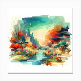 Asian Landscape Painting 52 Canvas Print