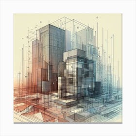 Abstract Cityscape 9 Canvas Print