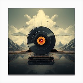  Black Retro 80s Album 3 993c Canvas Print