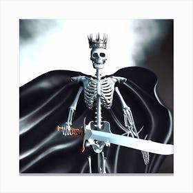 Skeleton With Sword 3 Canvas Print