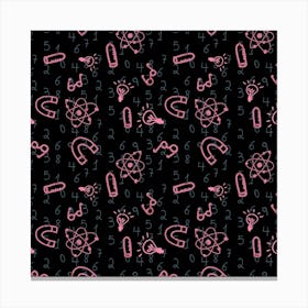 Pink And Black Canvas Print
