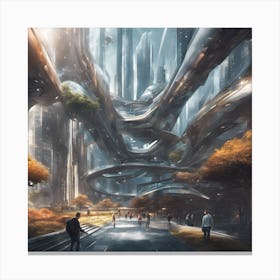 Futuristic City 1 Canvas Print