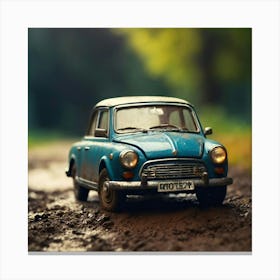 Car in the wood Canvas Print